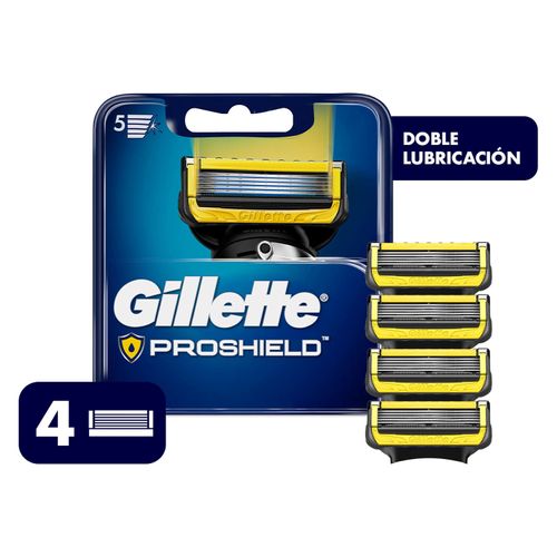 Repuesto para rasuradora Gillette Proshield con 5 Cuchillas 4 Uds