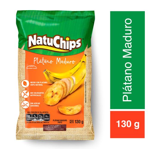 Snack Natuchips Marca Tortrix Plátano Maduro - 135g