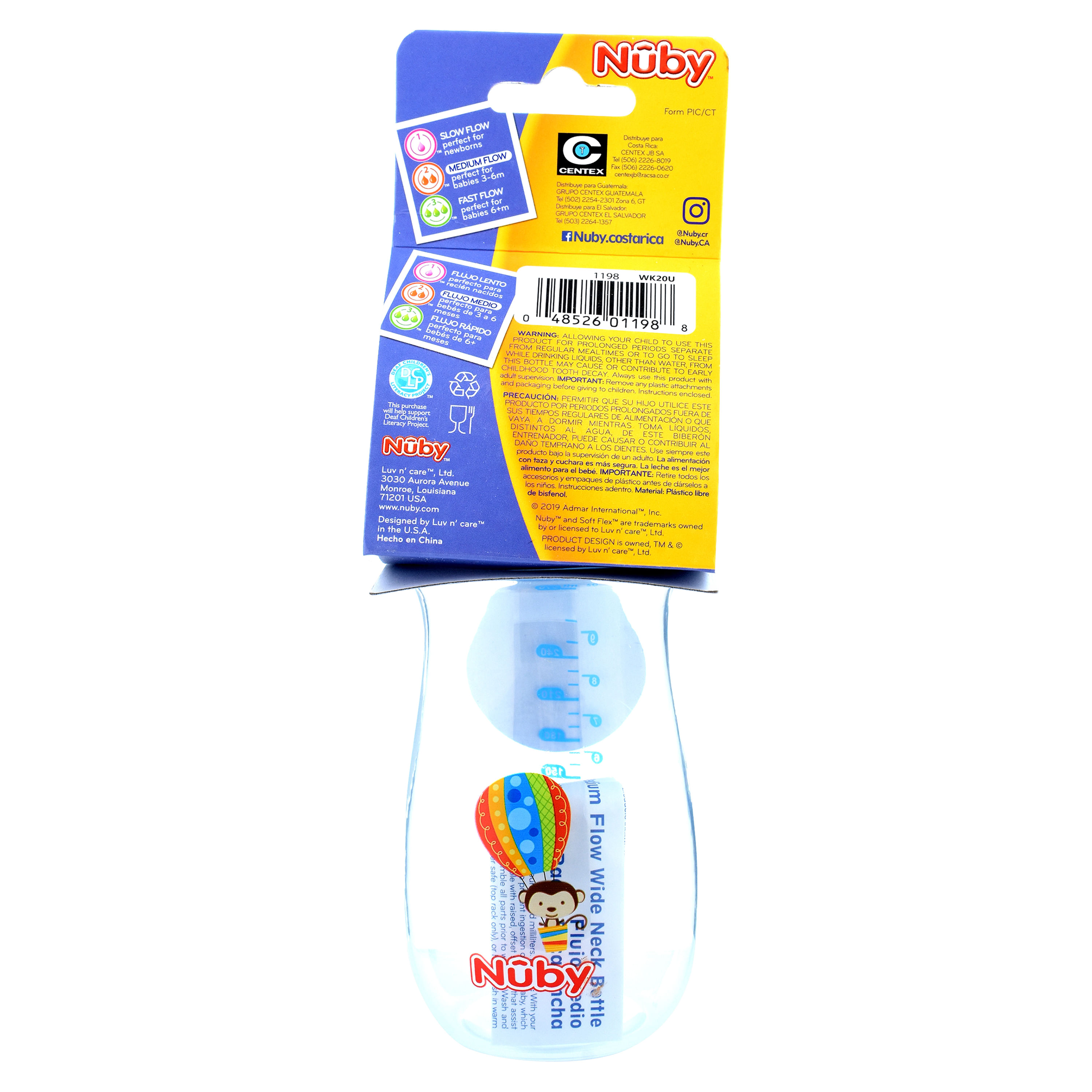 Wee Baby (3-Pack) Biberón de plástico, Biberones sin BPA con punta  redondeada para imitar la lactancia materna