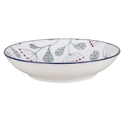 Plato Sopero Haus De Porcelana Con Diseño Floral - 8 Piezas