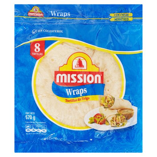 Tortillas Mission Trigo Wraps 8U 570G