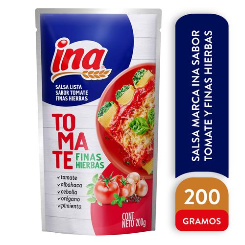 Salsa Ina Sabor Tomate Y Finas Hierbas - 200gr