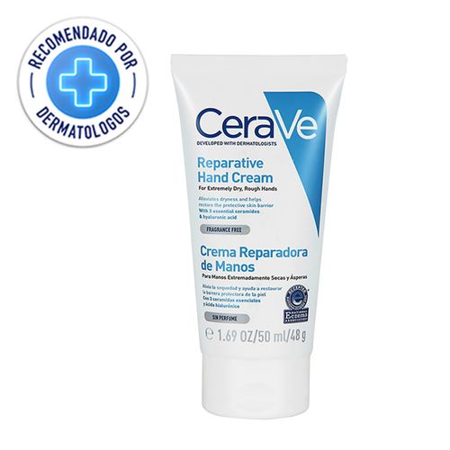 Crema Reparadora de Manos Cerave, Manos Extremadamente Secas Y Ásperas, Sin Perfume - 50ml