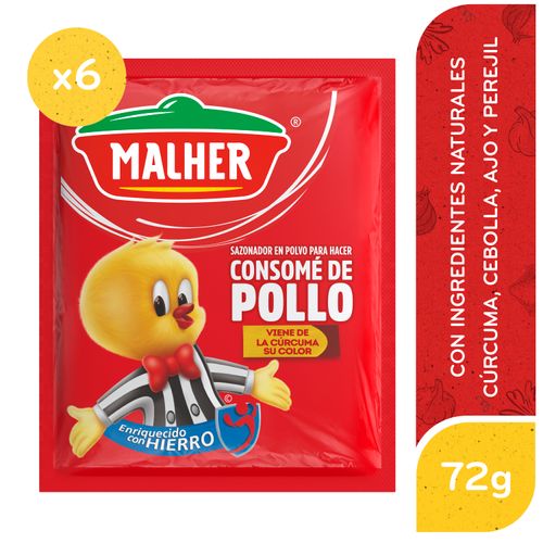 Sazonador Malher consomé de Pollo sobre -72g