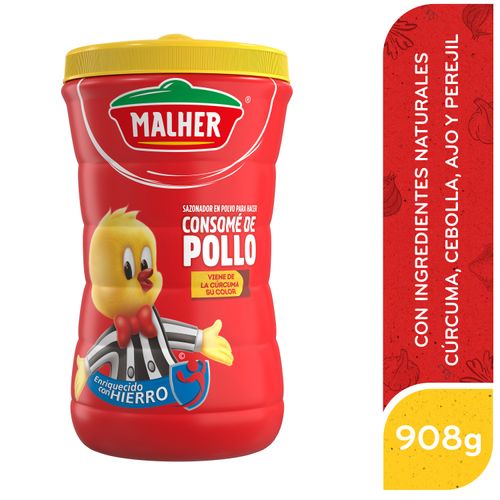 Consomé Malher Sazonador De Pollo Bote - 908g