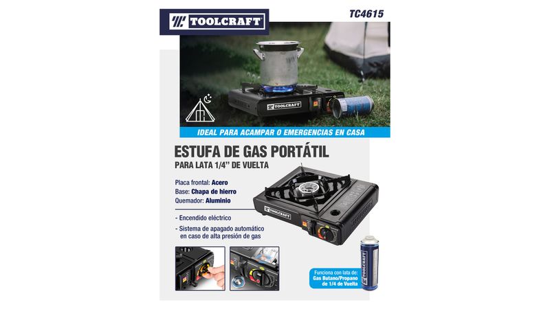 Comprar Estufa Toolcraft De Gas Butano Portátil, Ideal Para Acampar O  Emergencias En Casa, Walmart Guatemala - Maxi Despensa