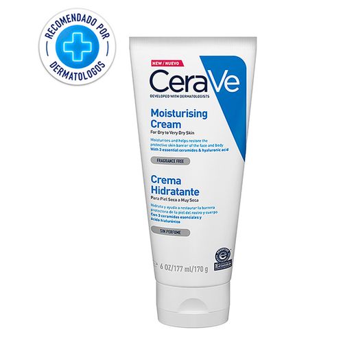 Crema Hidratante Cerave, Para Piel Seca A Muy Seca, Sin Perfume - 170gr