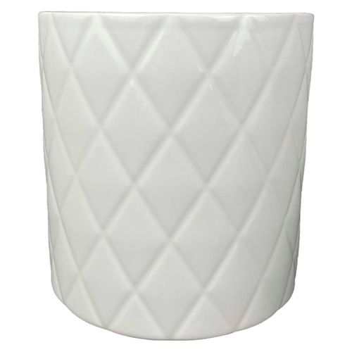 Maceta Mainstays Green de Cerámica blanca -13.5x15cm