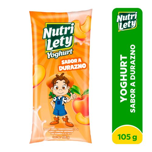 Yogurt Bebible Nutri Lety Sabor Durazno - 105g