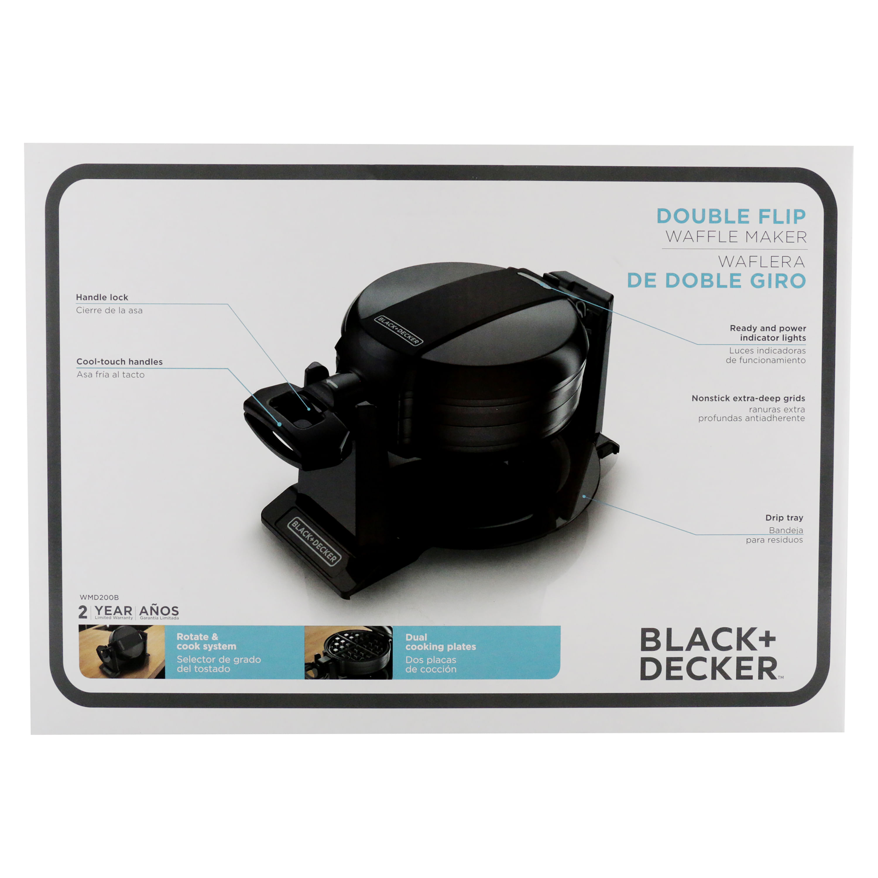 Waflera Electrica - Estilo belga Black and Decker WM100B