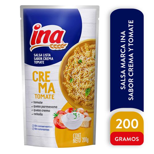 Salsa Ina Sabor Crema Y Tomate - 200gr