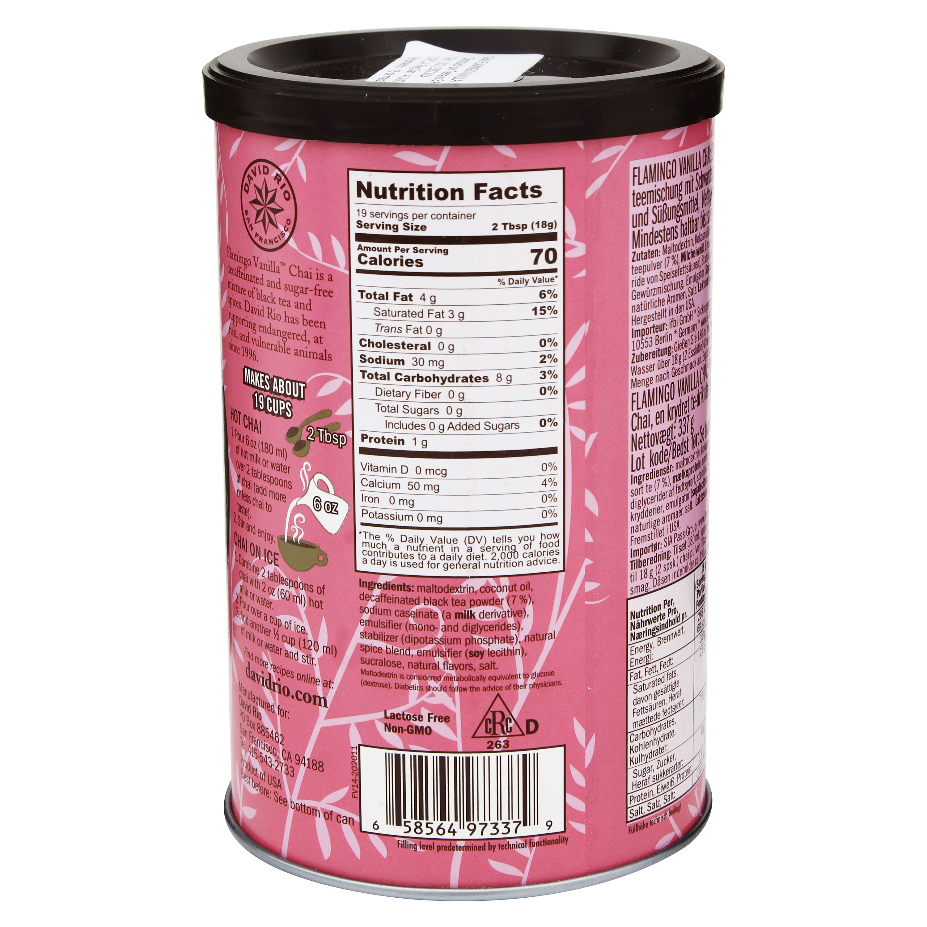 Mezcla David Rio Flamingo Vanilla - 337 g. - Walmart | Guatemala