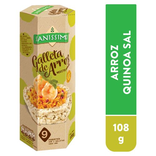 Galleta Sanissimo Arroz Quinoa Sal -108g