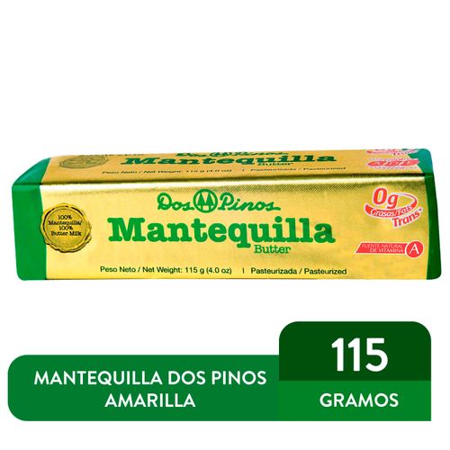 Comprar Mantequilla Dos Pinos Barra Sin Sal - 115Gr, Walmart Guatemala -  Maxi Despensa