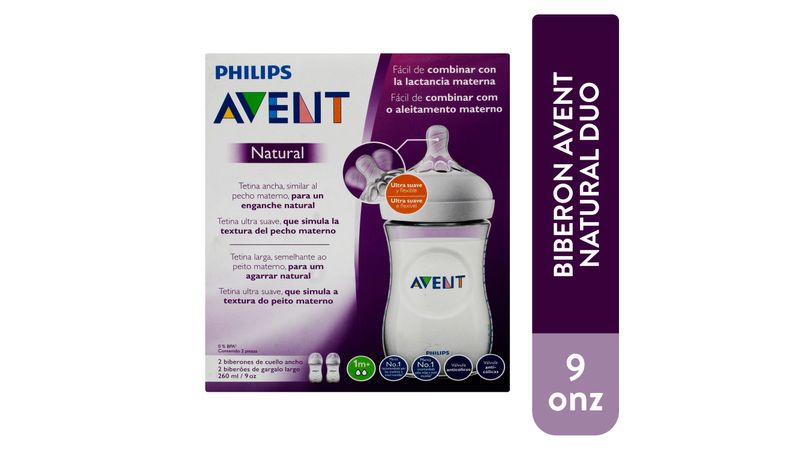 Comprar Biberon Avent Natural Duo 9 Onz
