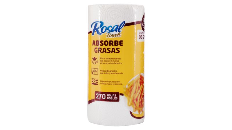 Toalla de Cocina Rosal Plus Ultra absorbente x 90 hojas x 1 rollo