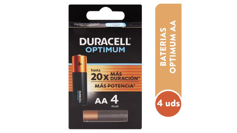 Pilas Alcalinas Duracell Optimum AA 2 unidades