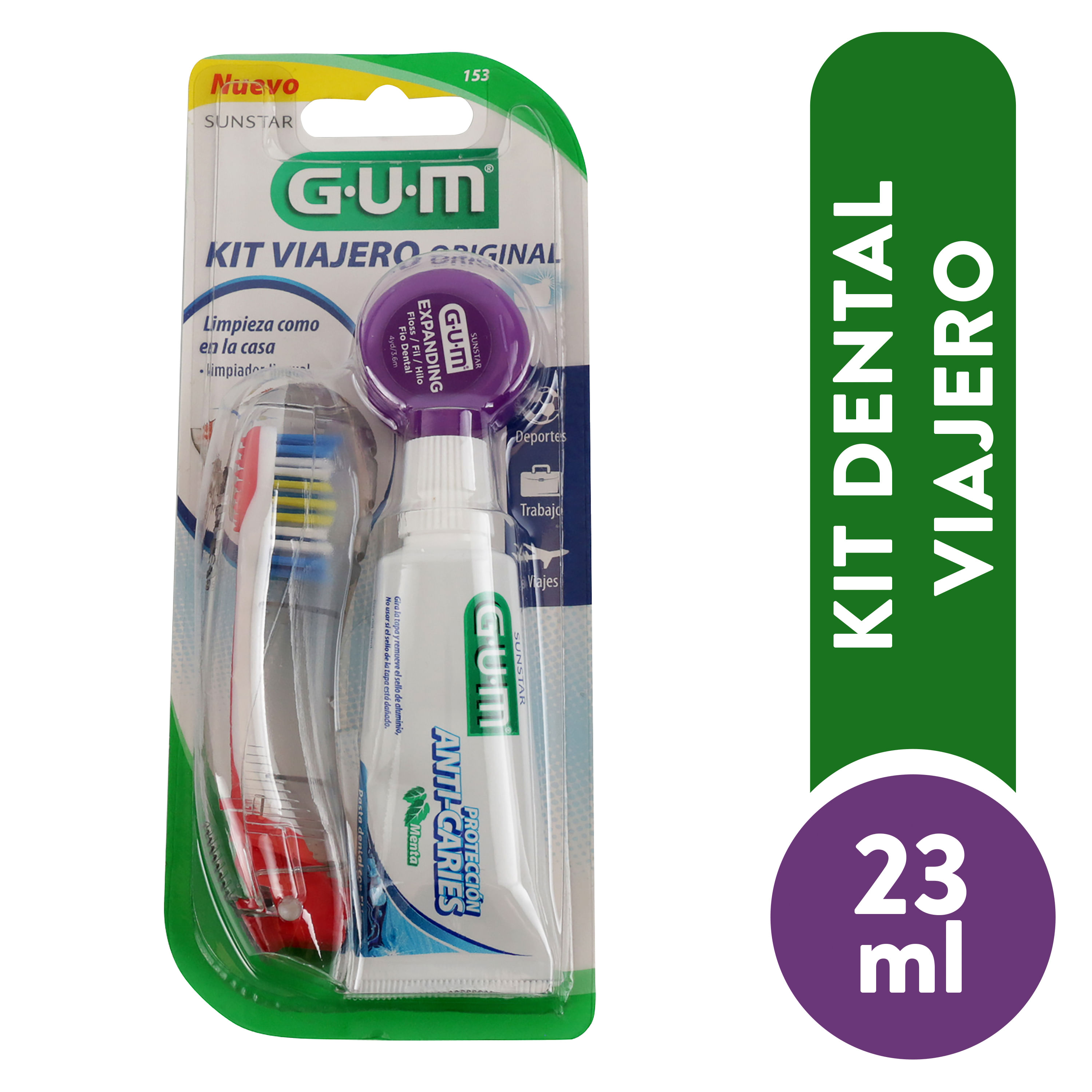 Kit para viaje cepillo dental + pasta dental