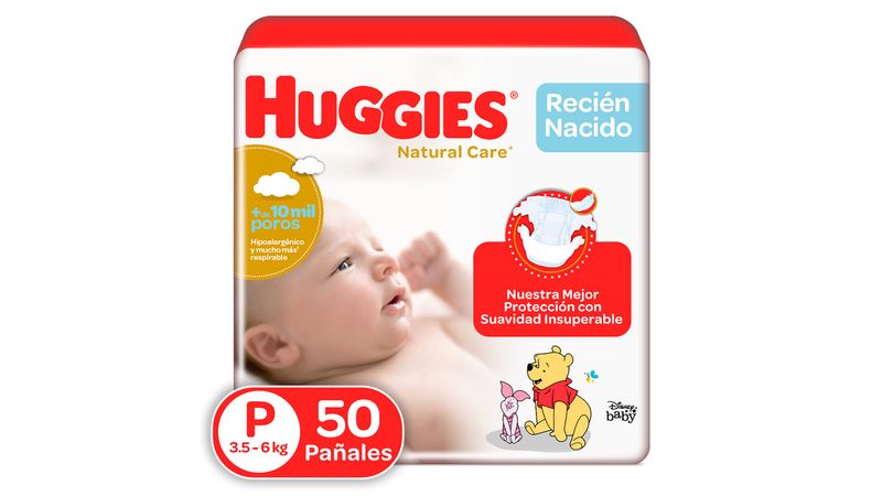 Comprar Pañales Huggies Natural Care Etapa 1/P Recién Nacido  Hipoalergénico, 3.5 -6kg - 50Uds, Walmart Guatemala - Maxi Despensa