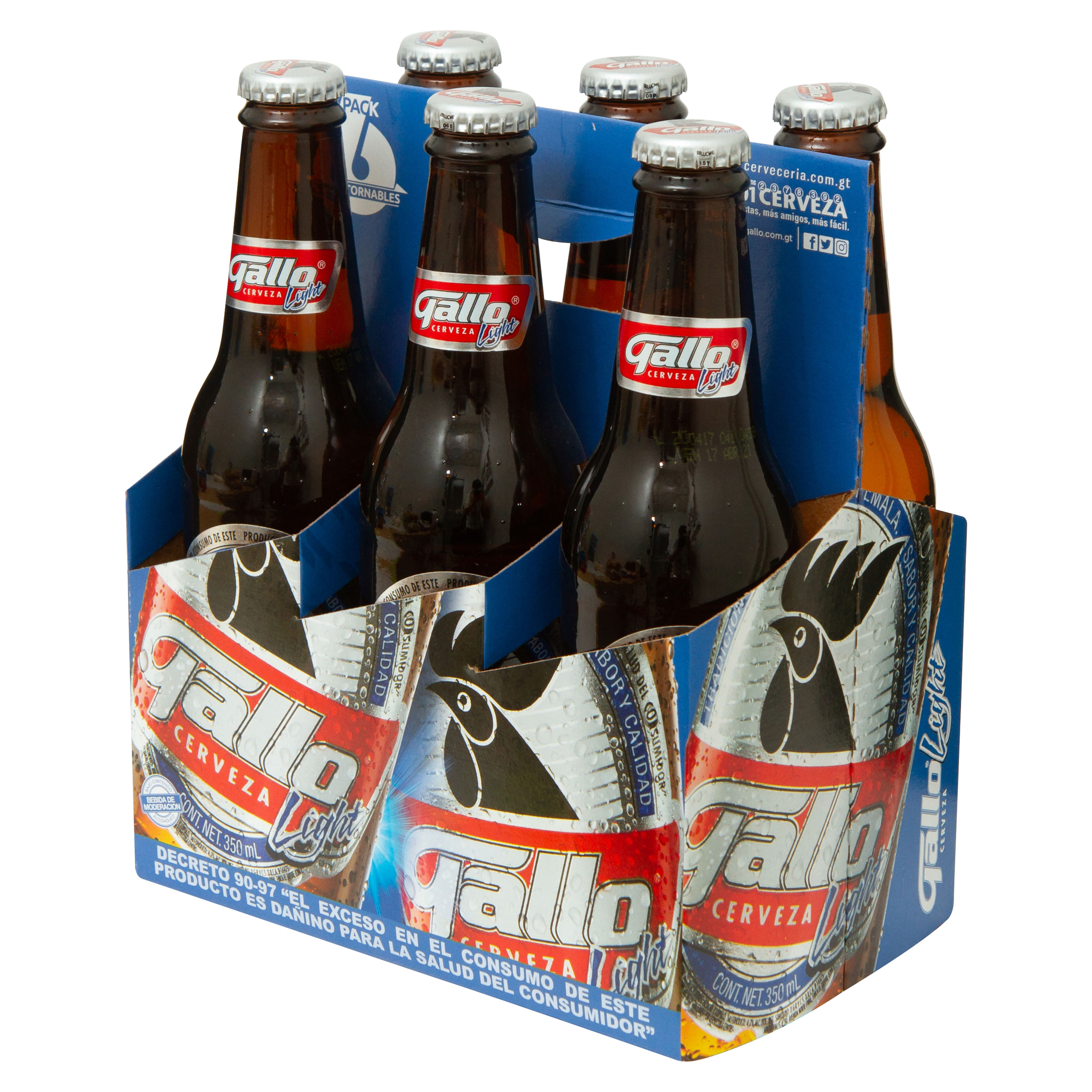 Comprar 6 pack Cerveza Gallo Light Botella -2130ml | Walmart Guatemala