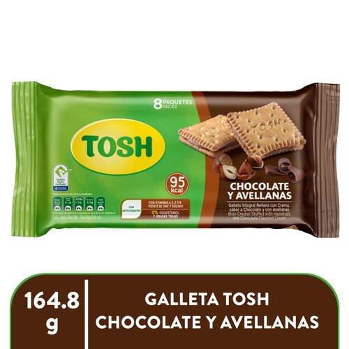 Galleta Tosh Chocolate y Avellanas - 164.8gr