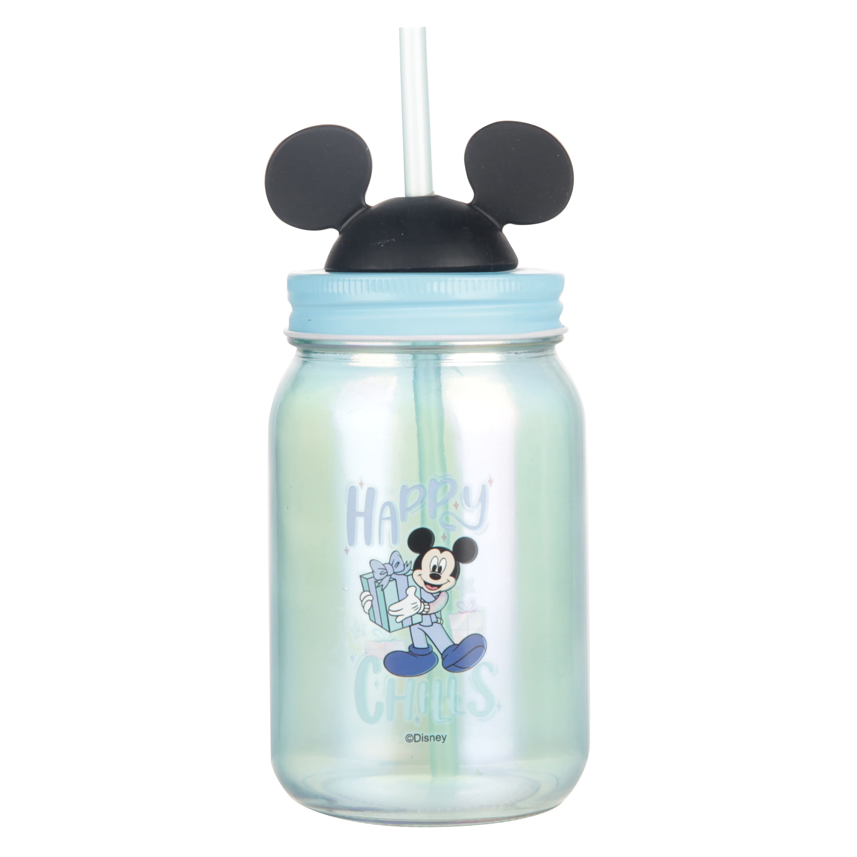 Comprar Jarra de Vidrio Disney con Asa, Tapa y Pajilla