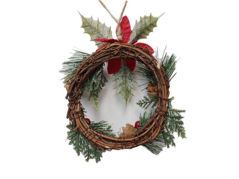Adorno-Holiday-Time-Para-rbol-De-Navidad-Corona-Con-Pi-as-14cm-3-53173