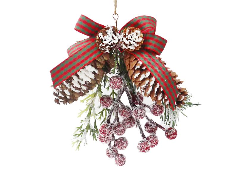 Adorno-Holiday-Time-Para-rbol-De-Navidad-Corona-Con-Pi-as-14cm-5-53173