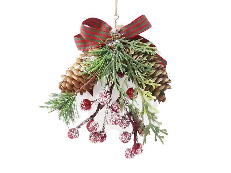 Adorno-Holiday-Time-Para-rbol-De-Navidad-Corona-Con-Pi-as-14cm-7-53173