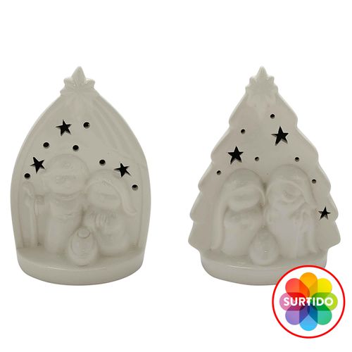 Sagrada Familia Holiday Time, iluminada -14.5 cm