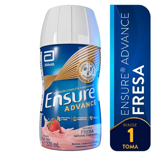 Fórmula Nutricional Ensure® Advance Sabor Fresa - 220ml