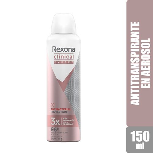 Desodorante Rexona Clinical Expert Aerosol Antibacterial 12x91g