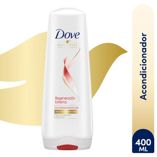 Acondicionador Marca Dove Regeneración Extrema, Cabello Extremadamente Dañado - 400ml