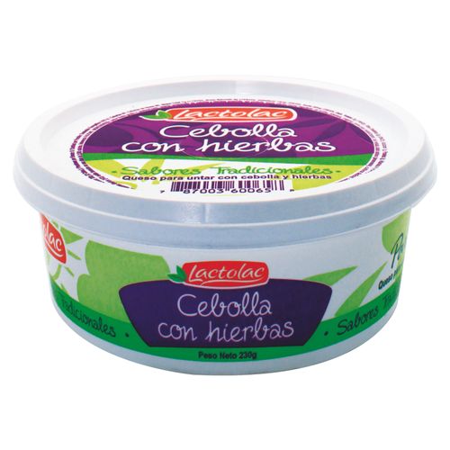 Queso Lactosa para untar Cebolla con Hierbas - 230gr