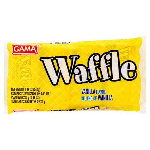 Galleta Gama Dulce Waffer Sabor Vainilla 12 Unidades - 240 g
