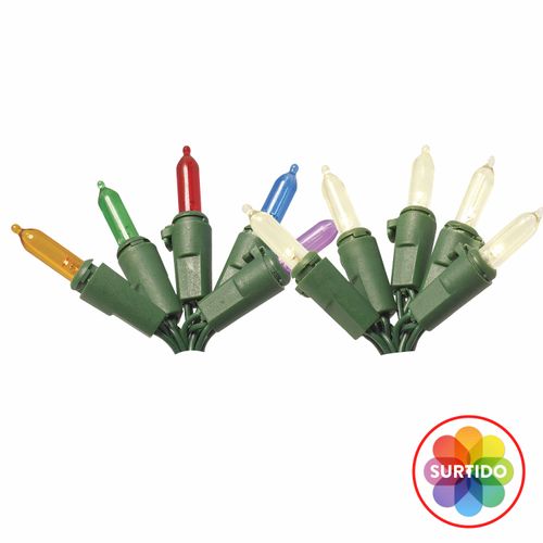 Serie 50 Luces Led Marca Holiday Time Multicolor 3.8mts