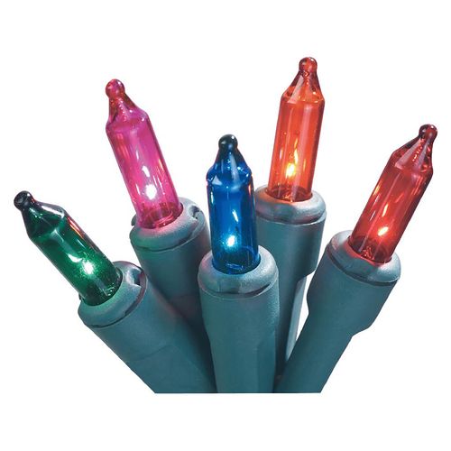 Serie 100 Luces Navidad Marca Holiday Time Multicolor Cable Verde  5.4mts