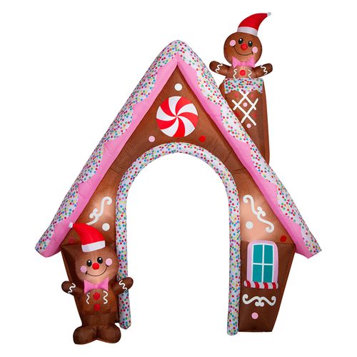 Inflable Marca Holiday Time Arco Casita Jenjibre 3.35mts