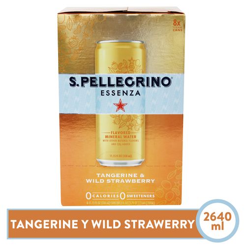 Agua Saborizada San Pellegrino, Tangerine Wild Essenza - 2640ml