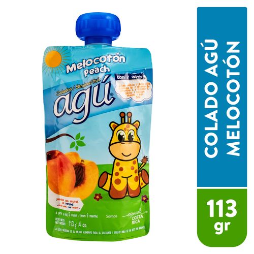 Colado Para Bebé Agu, Sabor A Melón En Empaque Doypack - 113gr