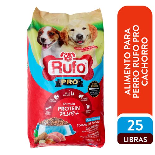 Alimento Rufo Pro Perro Cachorro, Con Probióticos - 25 lb