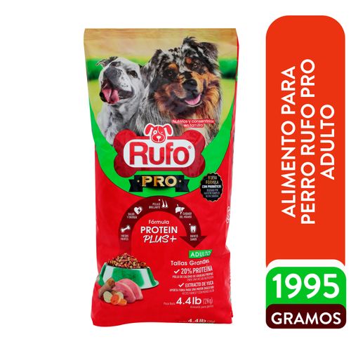 Alimento Rufo Pro Perro Adulto, Con Probiótico  2kg