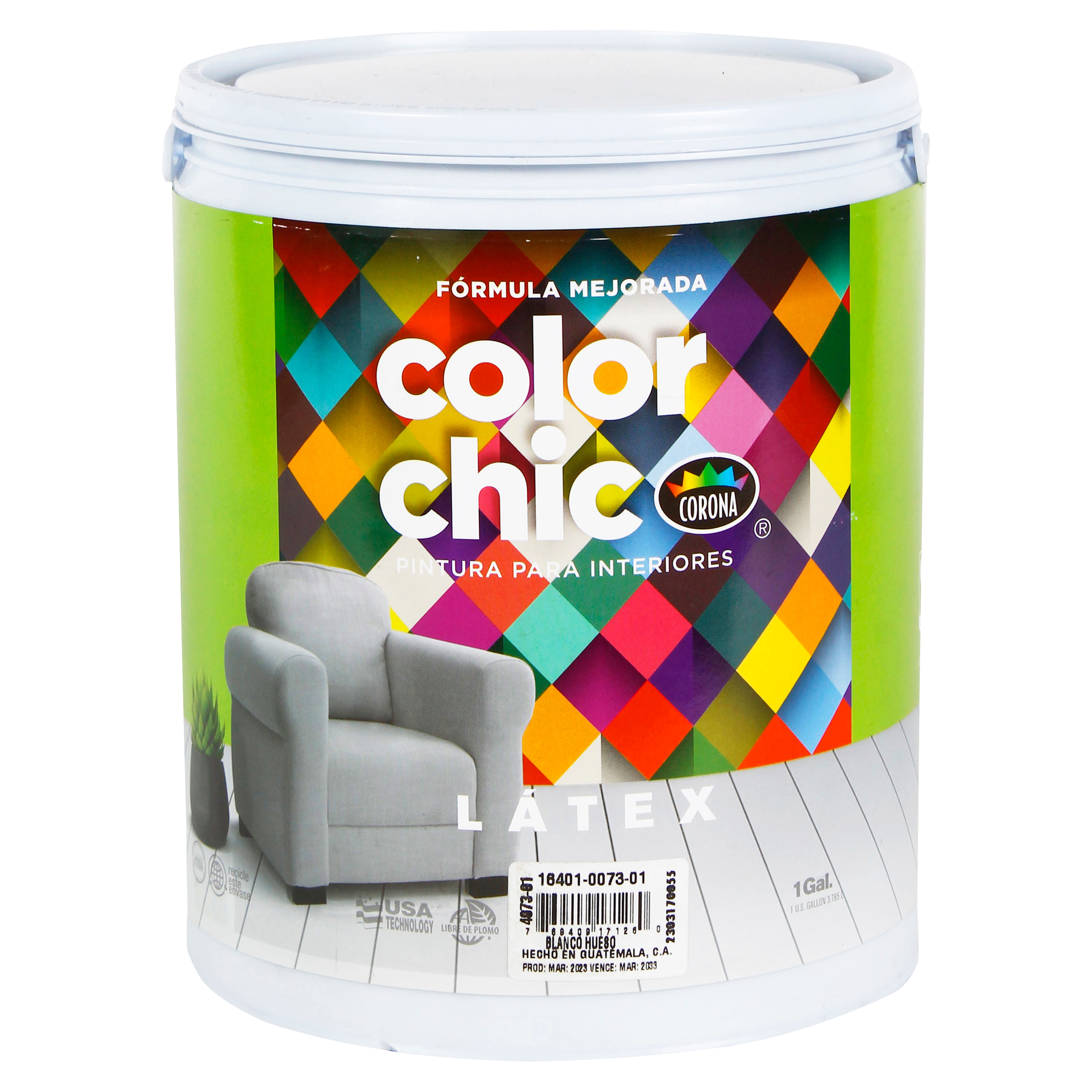 Comprar Pintura para Interiores Latex Color Chic Corona Color Blanco Hueso  Fórmula Mejorada - 1 galón, Walmart Guatemala - Maxi Despensa