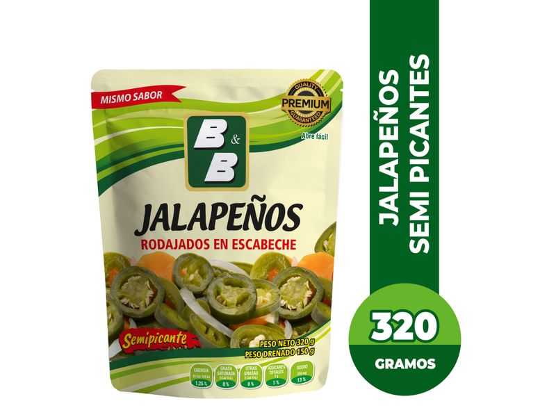 Comprar Chile B&B Jalapeño Semipicante Doy Pack -320g | Walmart Guatemala