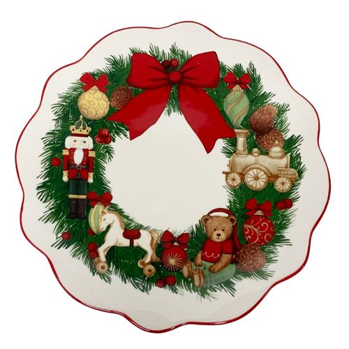Plato Holiday Time Navideño -25 cm