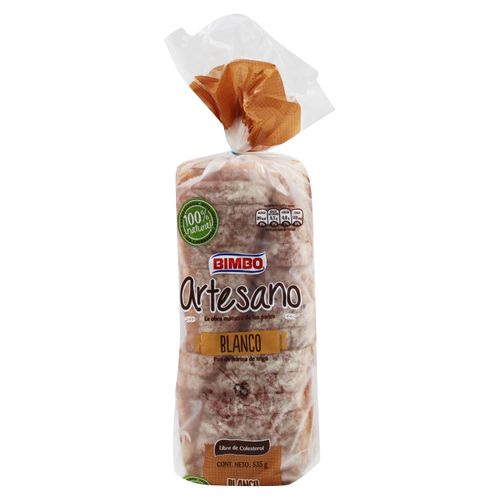 Pan Sandwich Bimbo Artesano Blanco  Mediano -  535gr