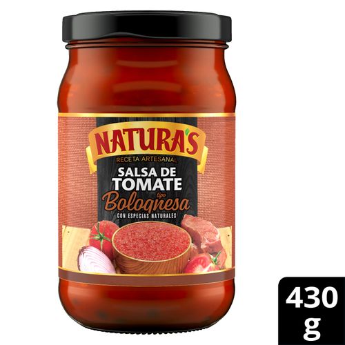Salsa Artesanal De Tomate Naturas Bolognesa - 430g