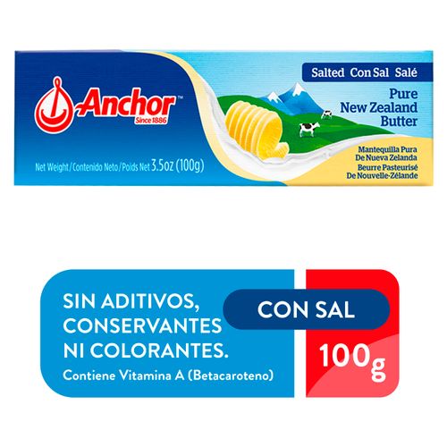 Mantequilla Anchor Con Sal Barra - 100g