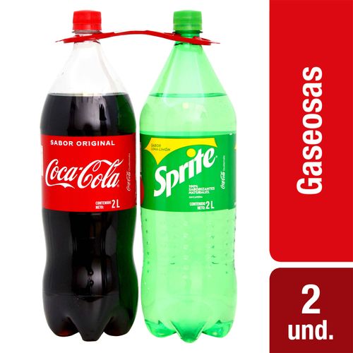 Gaseosa Coca Cola regular+Sprite 2pack - 4 L