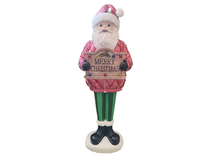 Adorno-cer-mico-Holiday-Time-Iluminado-con-dise-o-de-Santa-39-pulgadas-1-62747